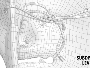 japanese mask tengu gigaku noh 3D Model