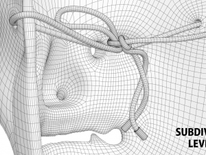 japanese mask tengu gigaku noh 3D Model