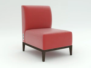 红色椅子 3D 模型