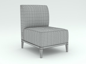red chair 3D Модель