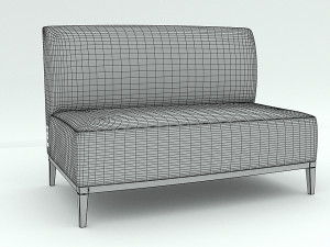 gray sofa Modèle 3D