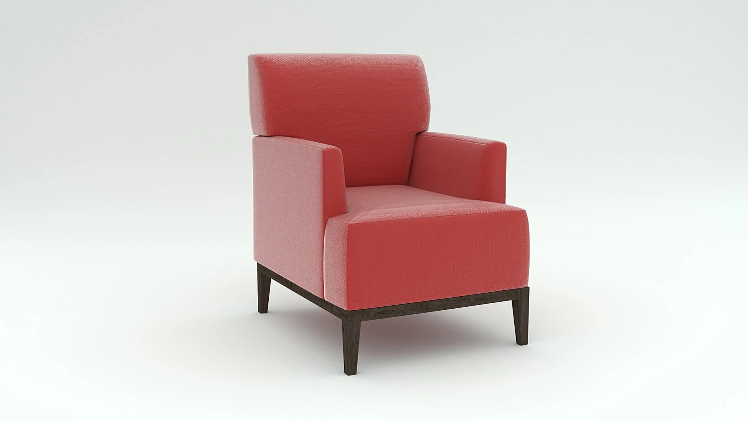 red armchair 3D Model .c4d .max .obj .3ds .fbx .stl .blend 