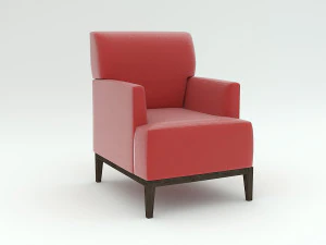 红色扶手椅 3D 模型