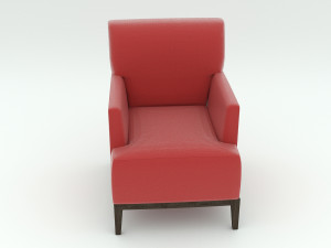 red armchair Modello 3D