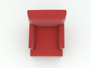 red armchair Modello 3D
