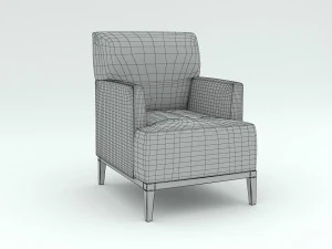 red armchair 3D Model