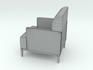 red armchair Modello 3D