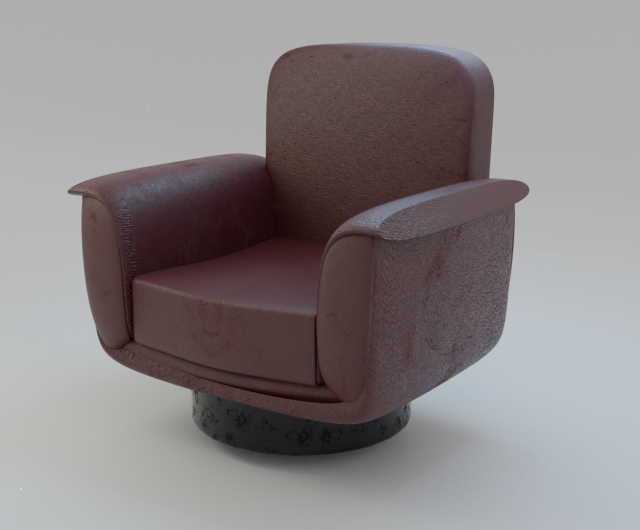 leather chair 3D Model .c4d .max .obj .3ds .fbx .stl .blend 