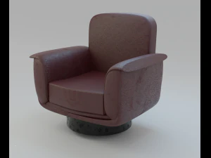kursi kulit Model 3D