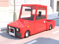 Cartoon Small Truck Red Car 3D Model