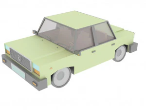 macchina verde dei cartoni animati Modello 3D