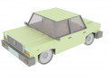 Cartoon Green Car 3D Model