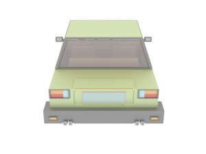 cartoon green car 3D Model