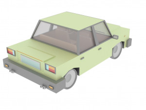 cartoon green car 3D Model