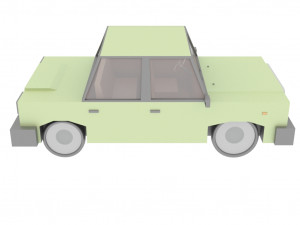 cartoon green car 3D Model