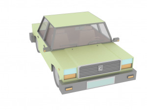 cartoon green car 3D Model