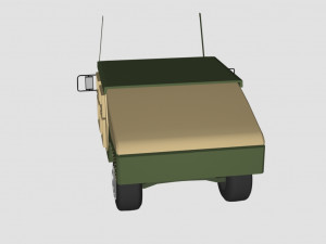 hummer green car - low poly 3D-Modell