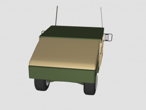 hummer green car - low poly 3D-Modell