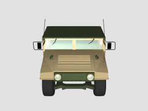 hummer green car - low poly 3D-Modell