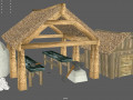 Blacksmith Medieval Building Low Poly 3D Model