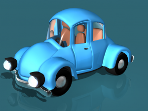 ANCar Cartoon City Car 3D Model