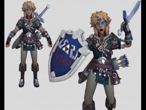 Link - cartoon character rig from Legend Of Zelda 3D Model