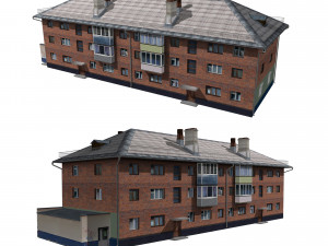 house with shop 3D मॉडल