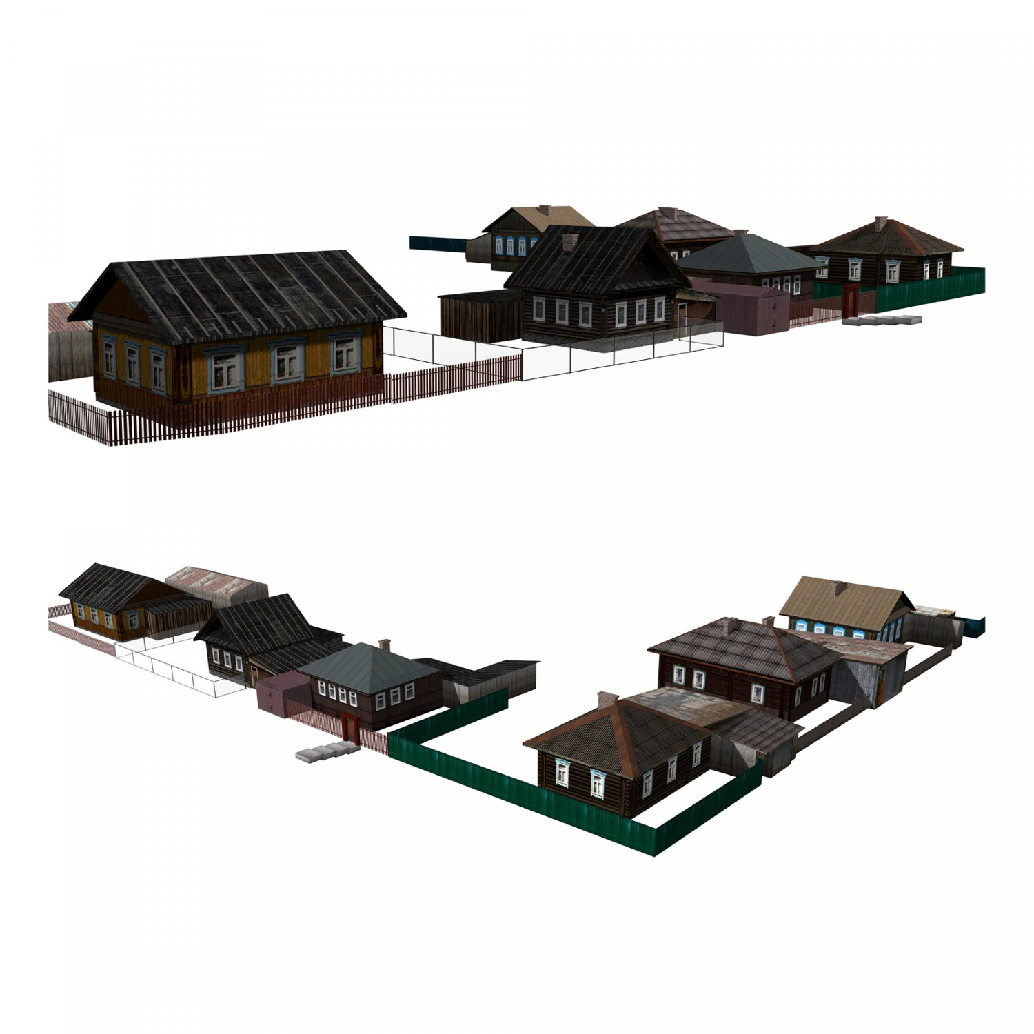 fragment of the village 3D Model .c4d .max .obj .3ds .fbx .stl .blend 