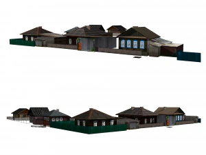 fragment of the village 3D Model
