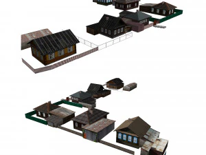 fragment of the village 3D Model