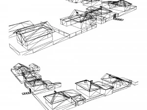 fragment of the village 3D Model