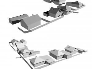fragment of the village 3D Model