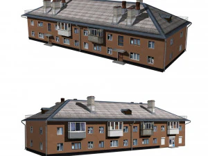 residential building with shop 3D Model