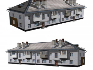 residential building with shop 3D Model