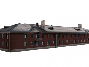 residential building with shop 3D 모델