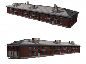 residential building with shop 3D 모델