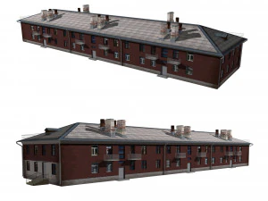 residential building with shop 3D Model