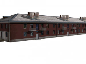 residential building with shop 3D Model