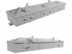 residential building with shop 3D Model