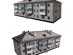 immeuble résidentiel Modèle 3D