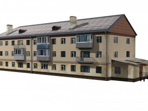 residential building with annex Model 3D