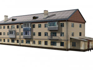 residential building with annex 3D Model