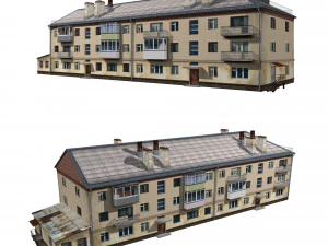 residential building with annex 3D Model