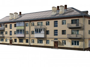 residential building with annex Model 3D