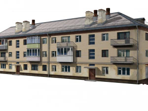 residential building with annex 3D Model