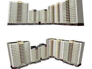 multi-storey sectional house 3D 모델
