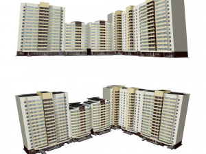 maison sectionnelle à plusieurs étages Modèle 3D