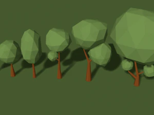 pack nature low poly Modèle 3D