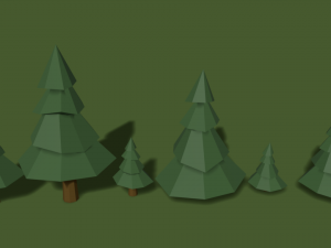 low poly pack nature Modello 3D