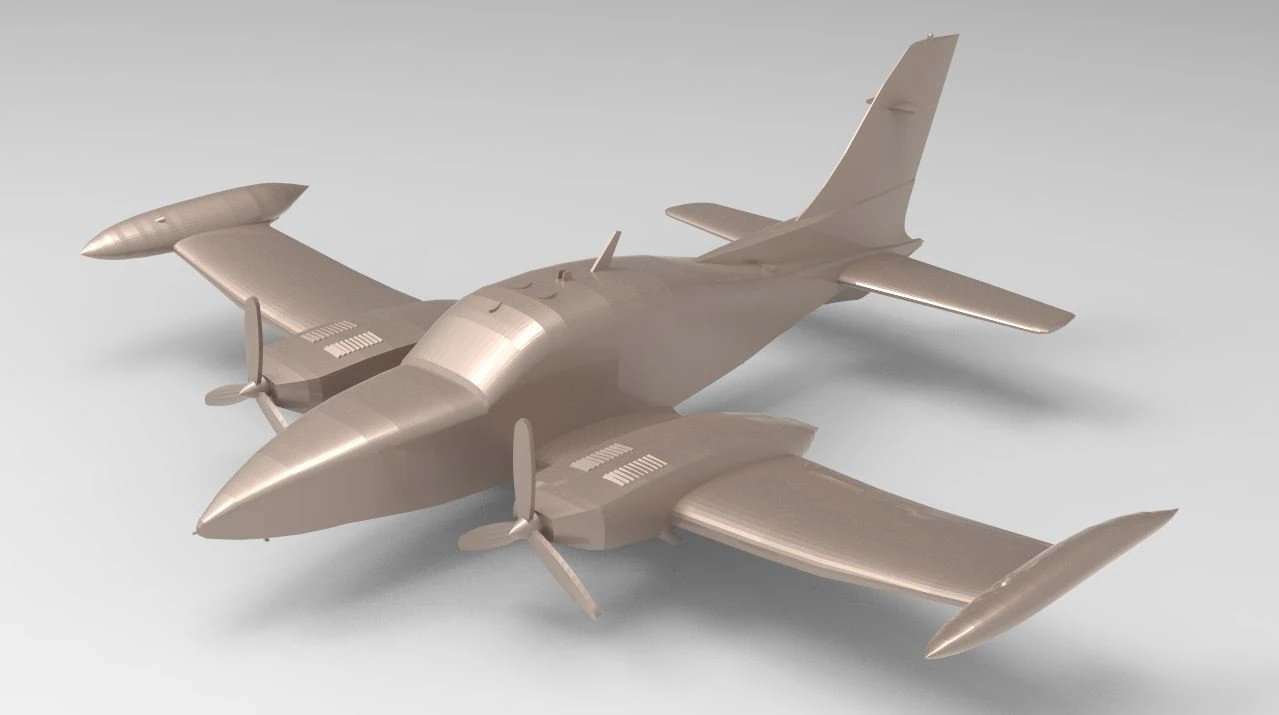 aircraft 28 3D Print Model .c4d .max .obj .3ds .fbx .stl .blend 